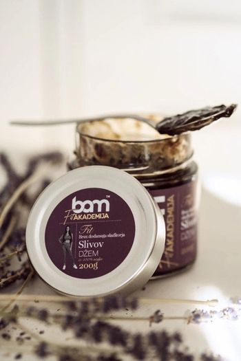 Slivov džem iz 100% sadja, brez dodanega sladkorja, 200 g