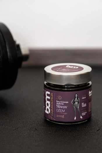 Slivov džem iz 100% sadja, brez dodanega sladkorja, 200 g